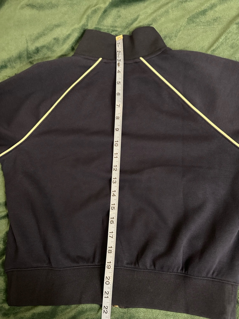SPANX NWT Navy Bomber Jacket with White Piping - Picture 13 of 16